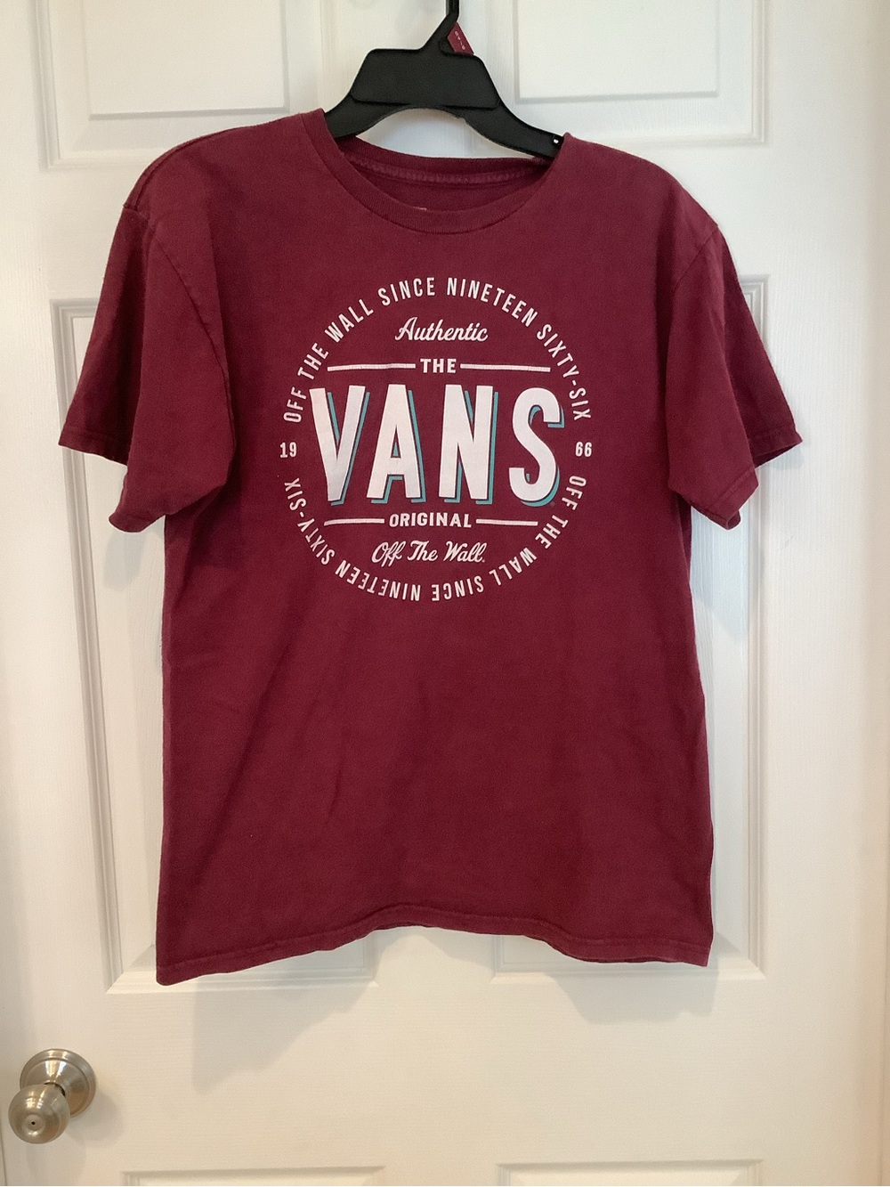 Vans Maroon Short-Sleeve Logo Tee